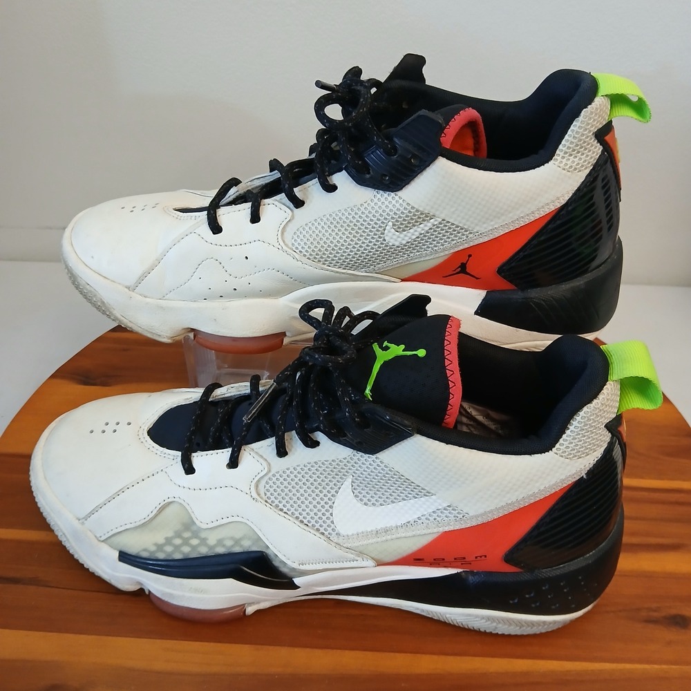 Nike Air Jordan Zoom 92 Sail Men 11.5 White Red Shoes Sneakers CK9183-100